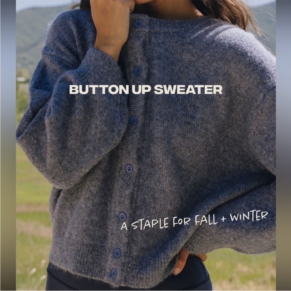 Daily Drills Denim Button Up Sweater